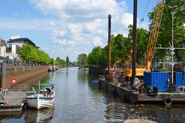 Der Oldenburger Hafen am Stau im Jahr 2017. Foto: Svea Bücker